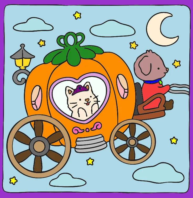 Festa da cinderela – Desenho Colorido Online - Imagem Destacada