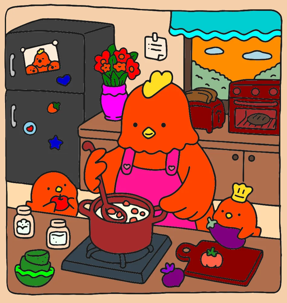 galinhas coloridas – Desenho Colorido Online para Pintar e Imprimir | Jogo de Colorir Grátis no Mundo dos Jogos - Imagem Destacada