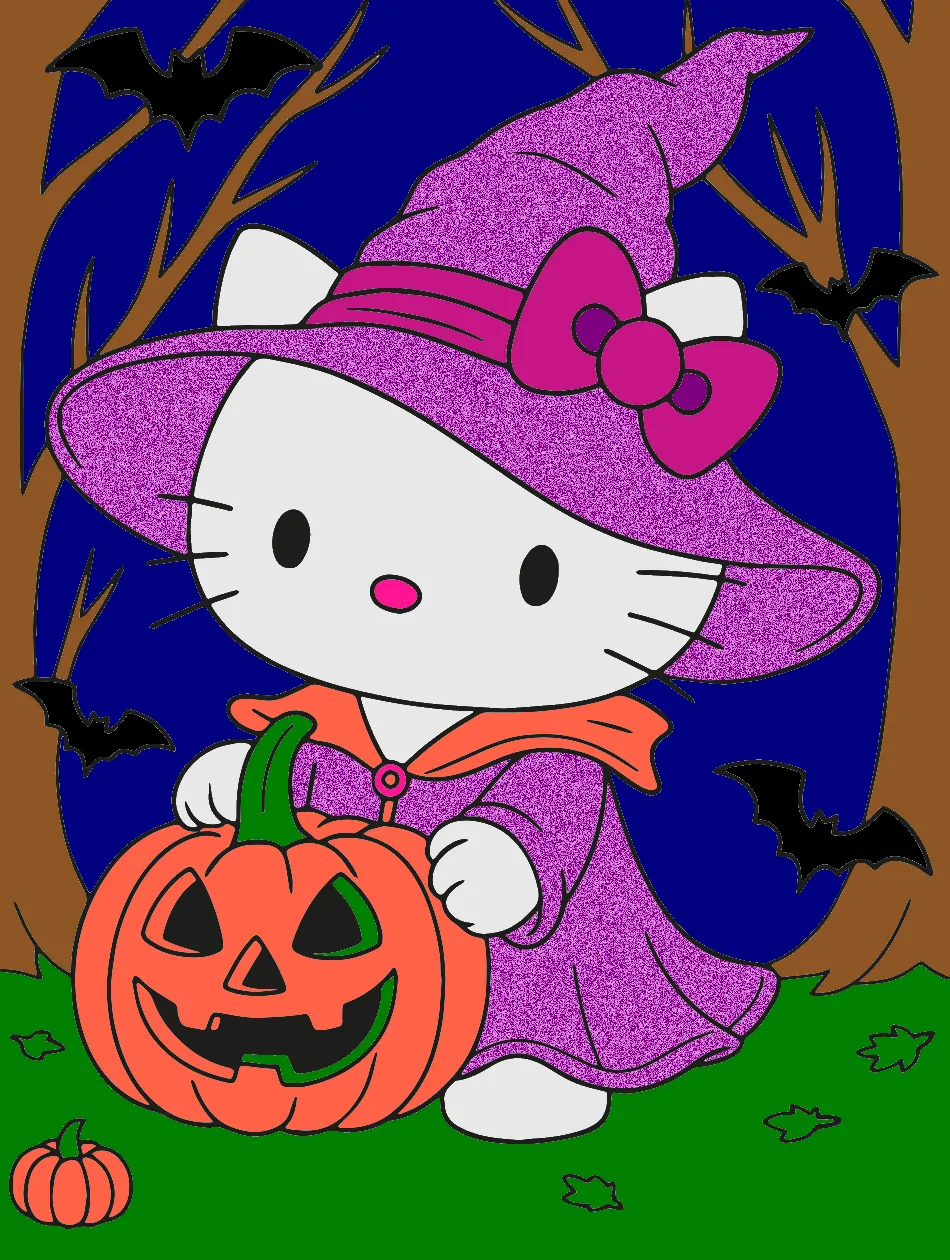 gatinha bruchinha – Desenho Colorido Online - Imagem Destacada