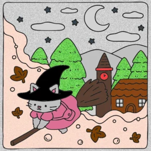 gato bruxa – Desenho Colorido Online para Pintar e Imprimir | Jogo de Colorir Grátis no Mundo dos Jogos