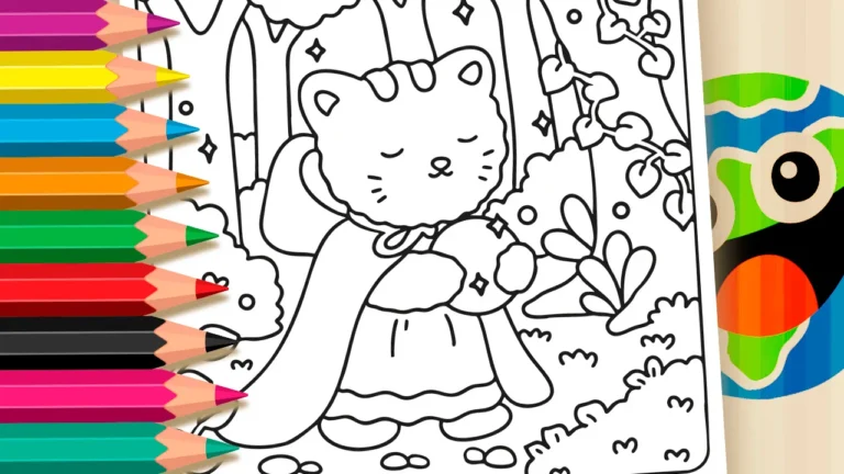 Desenho para colorir Página para Colorir de Gato Mágico