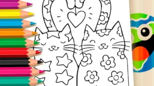 Desenho para colorir Gatos Fofos para Colorir Online | Mundo dos Jogos