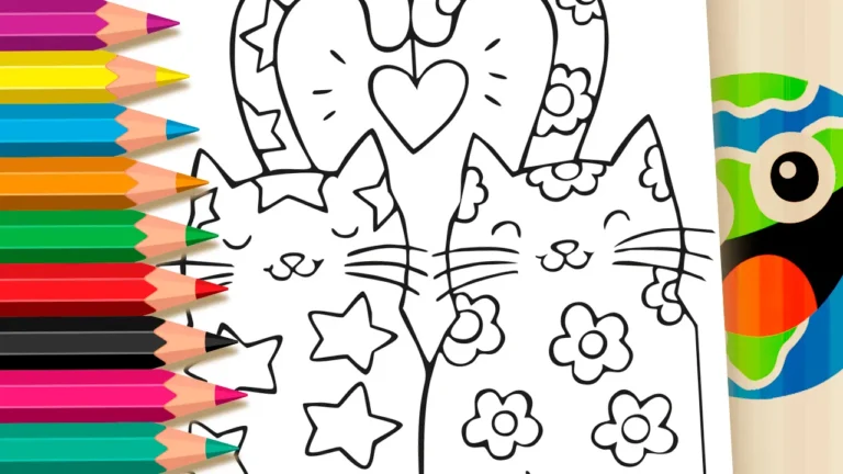 Desenho para colorir Gatos Fofos para Colorir