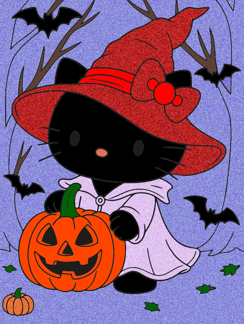 hello kitty hallowen – Desenho Colorido Online - Imagem Destacada