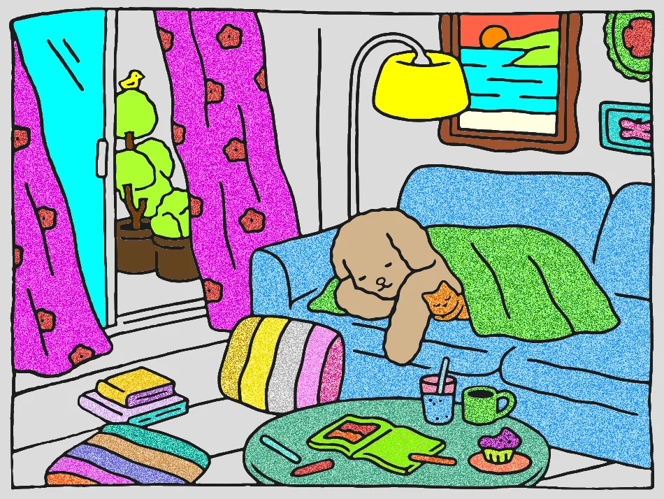 joy to the sleep – Desenho Colorido Online para Pintar e Imprimir | Jogo de Colorir Grátis no Mundo dos Jogos - Imagem Destacada