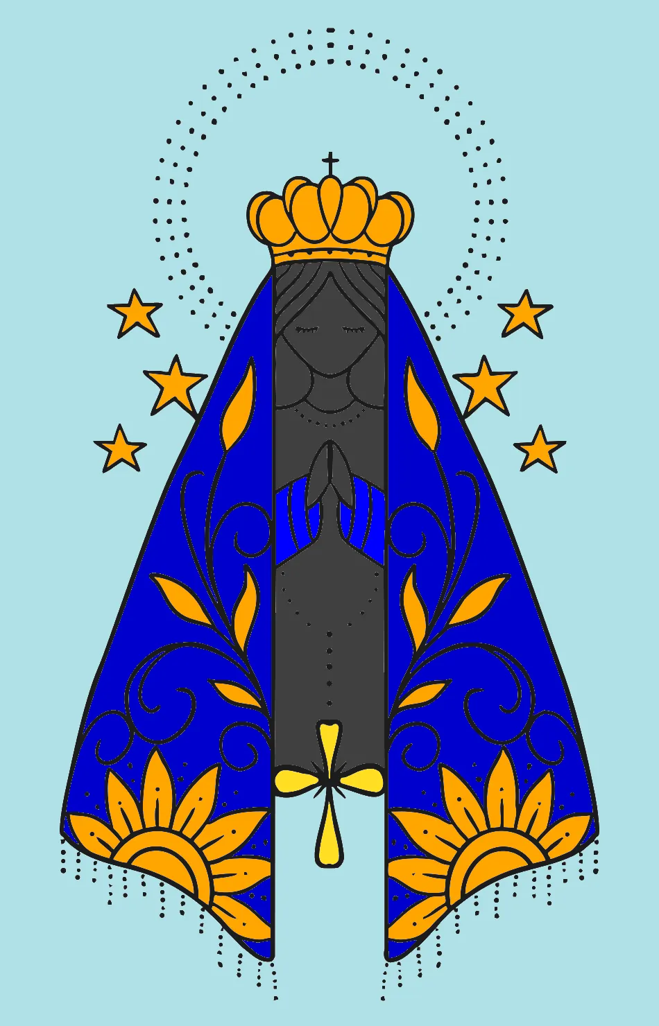 Maria Aparecida – Desenho Colorido Online para Pintar e Imprimir | Jogo de Colorir Grátis no Mundo dos Jogos - Imagem Destacada