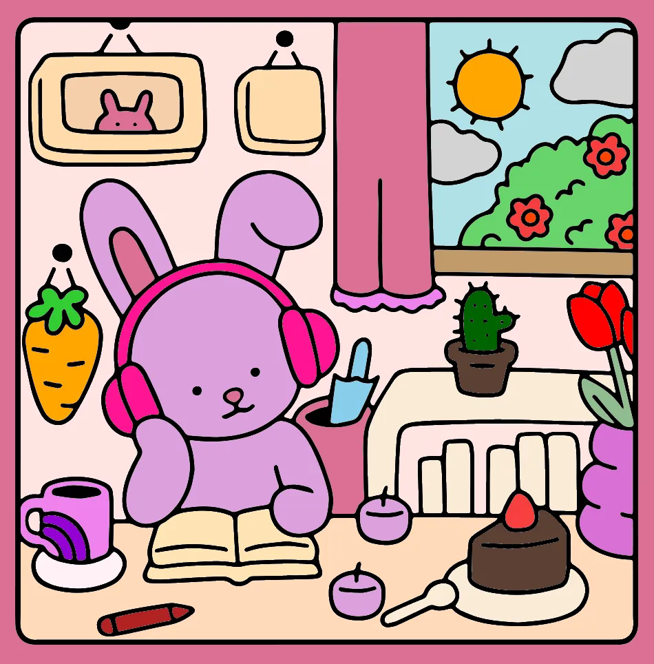 meu coelho colorido – Desenho Colorido Online - Imagem Destacada