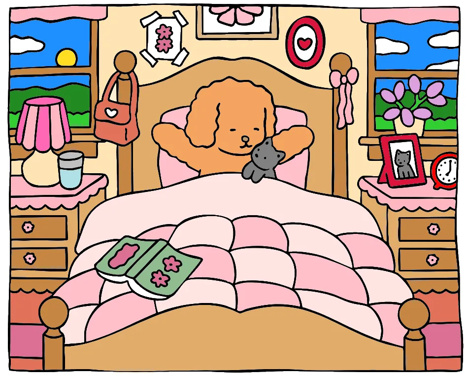 Meu quarto – Desenho Colorido Online - Imagem Destacada
