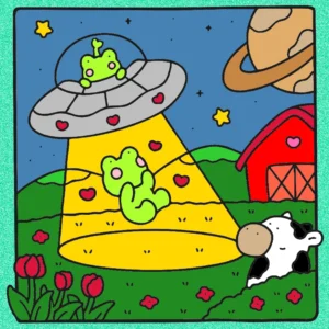 nave do amor sapo:eu te amo – Desenho Colorido Online