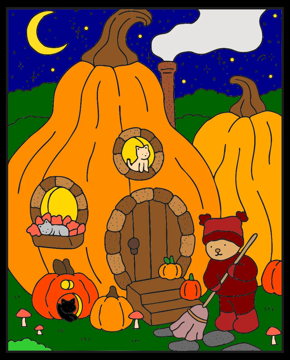 noite de frio – Desenho Colorido Online para Pintar e Imprimir | Jogo de Colorir Grátis no Mundo dos Jogos - Imagem Destacada