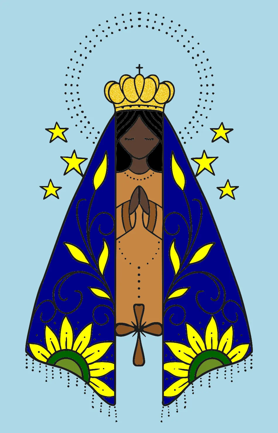 Nossa senhora Aparecida – Desenho Colorido Online - Imagem Destacada
