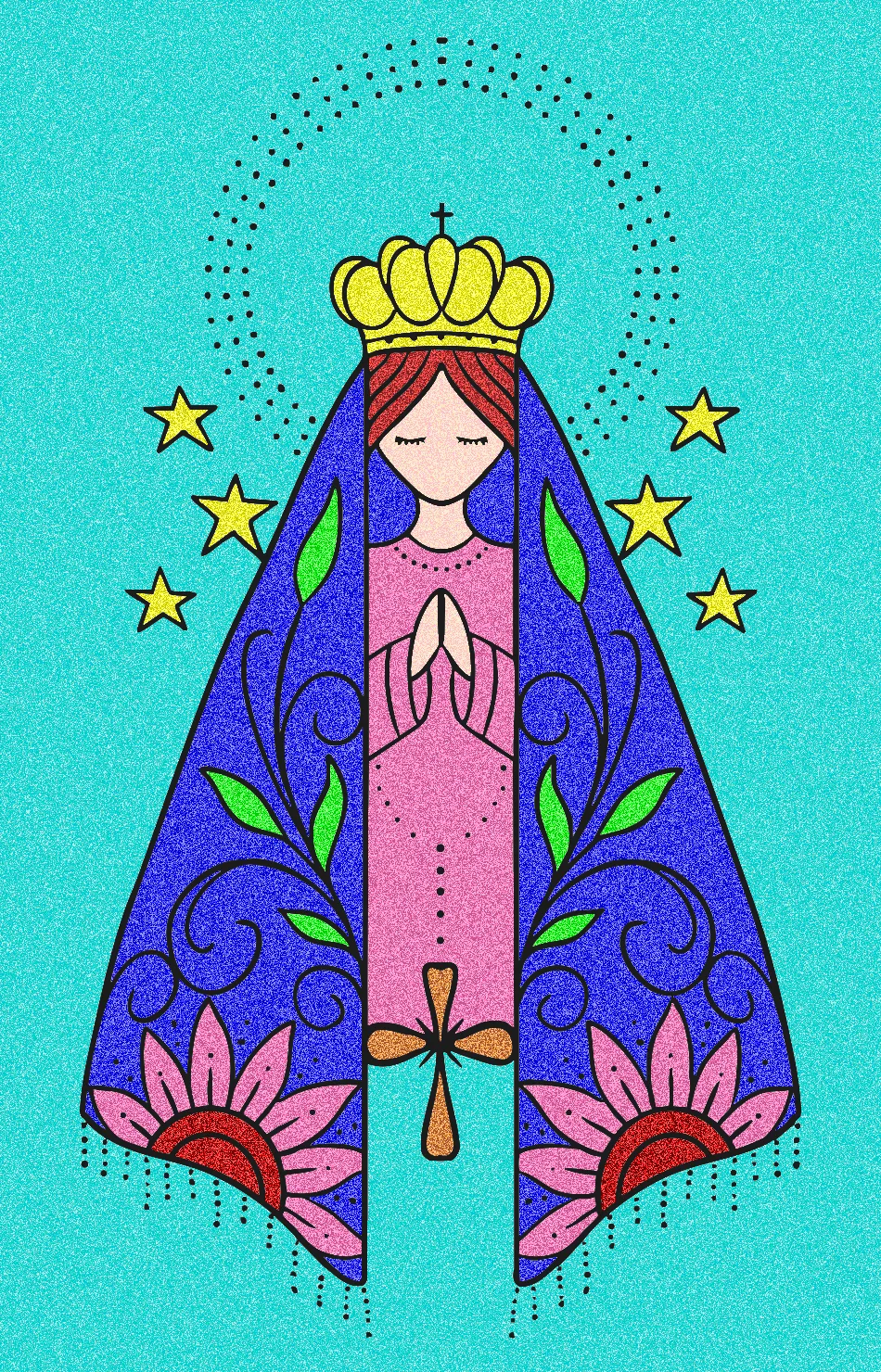 Nossa Senhora Aparecida!!! – Desenho Colorido Online para Pintar e Imprimir | Jogo de Colorir Grátis no Mundo dos Jogos - Imagem Destacada