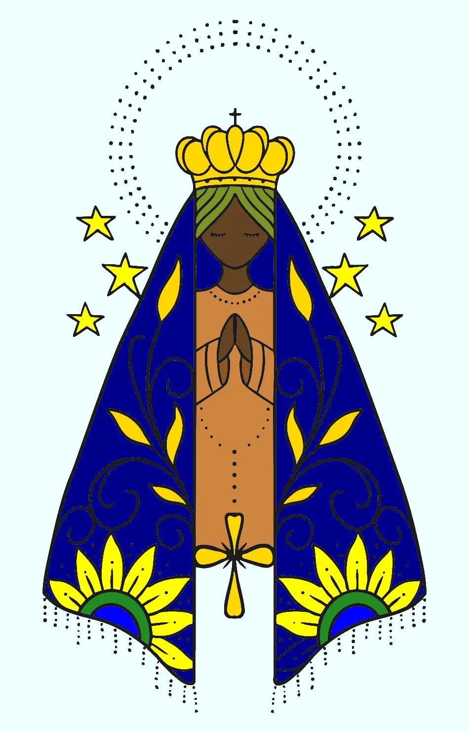 Nossa Senhora Aparecida_BR – Desenho Colorido Online para Pintar e Imprimir | Jogo de Colorir Grátis no Mundo dos Jogos - Imagem Destacada