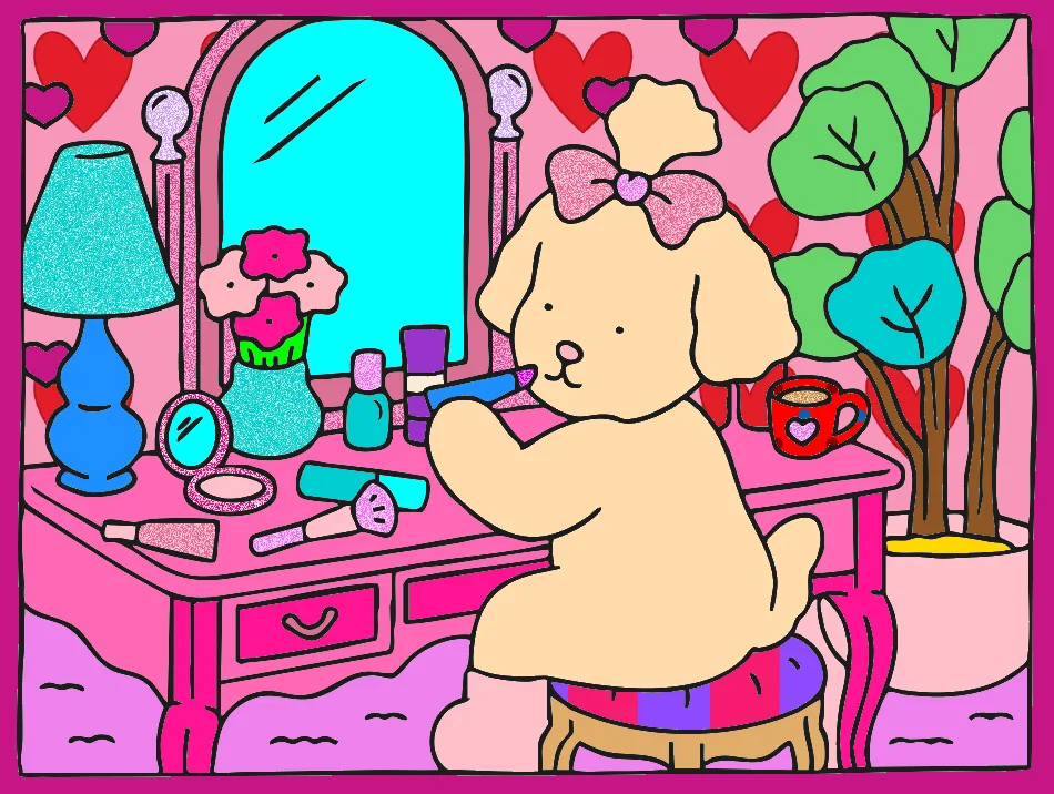O dia da beleza – Desenho Colorido Online - Imagem Destacada