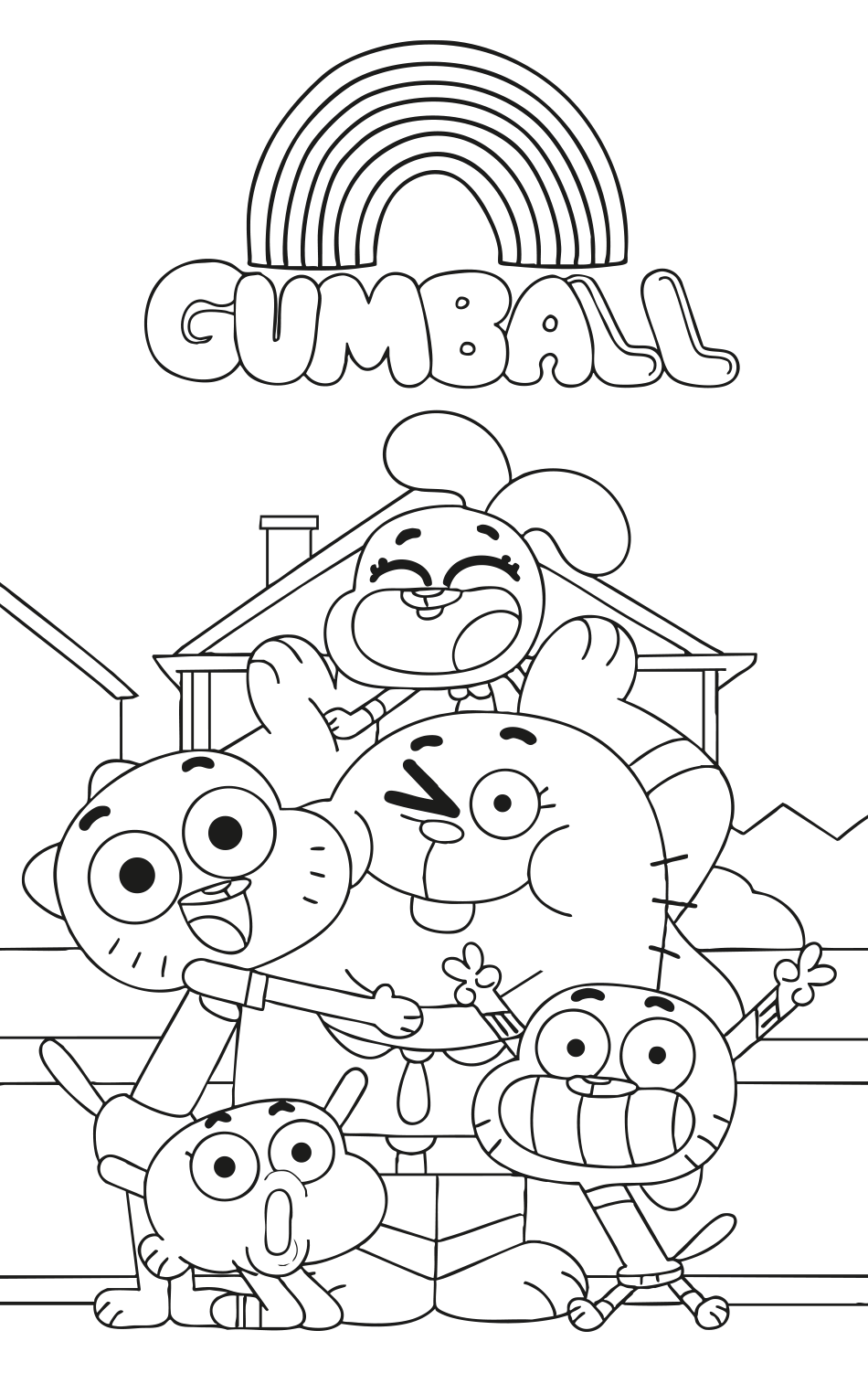 Desenho de Colorir O Mundo Maravilhosamente Estranho de Gumball - Divirta-se para imprimir e colorir - PDF grátis para pessoas de todas as idades