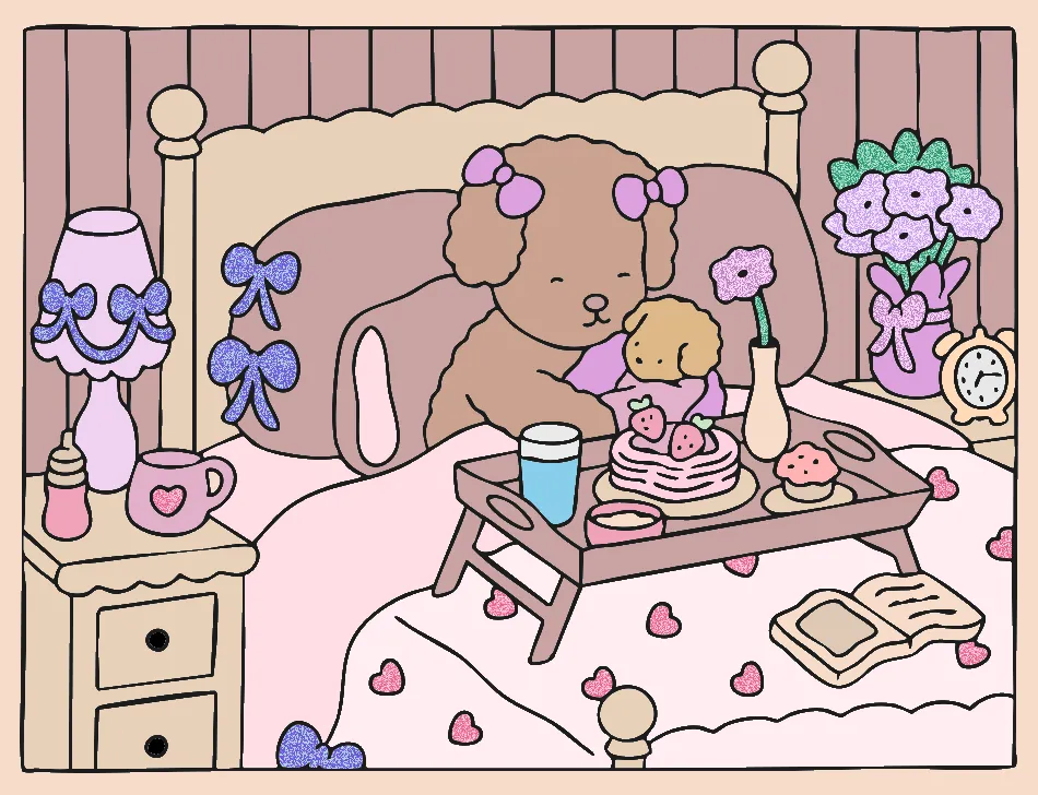 O quarto mais fofo – Desenho Colorido Online para Pintar e Imprimir | Jogo de Colorir Grátis no Mundo dos Jogos - Imagem Destacada