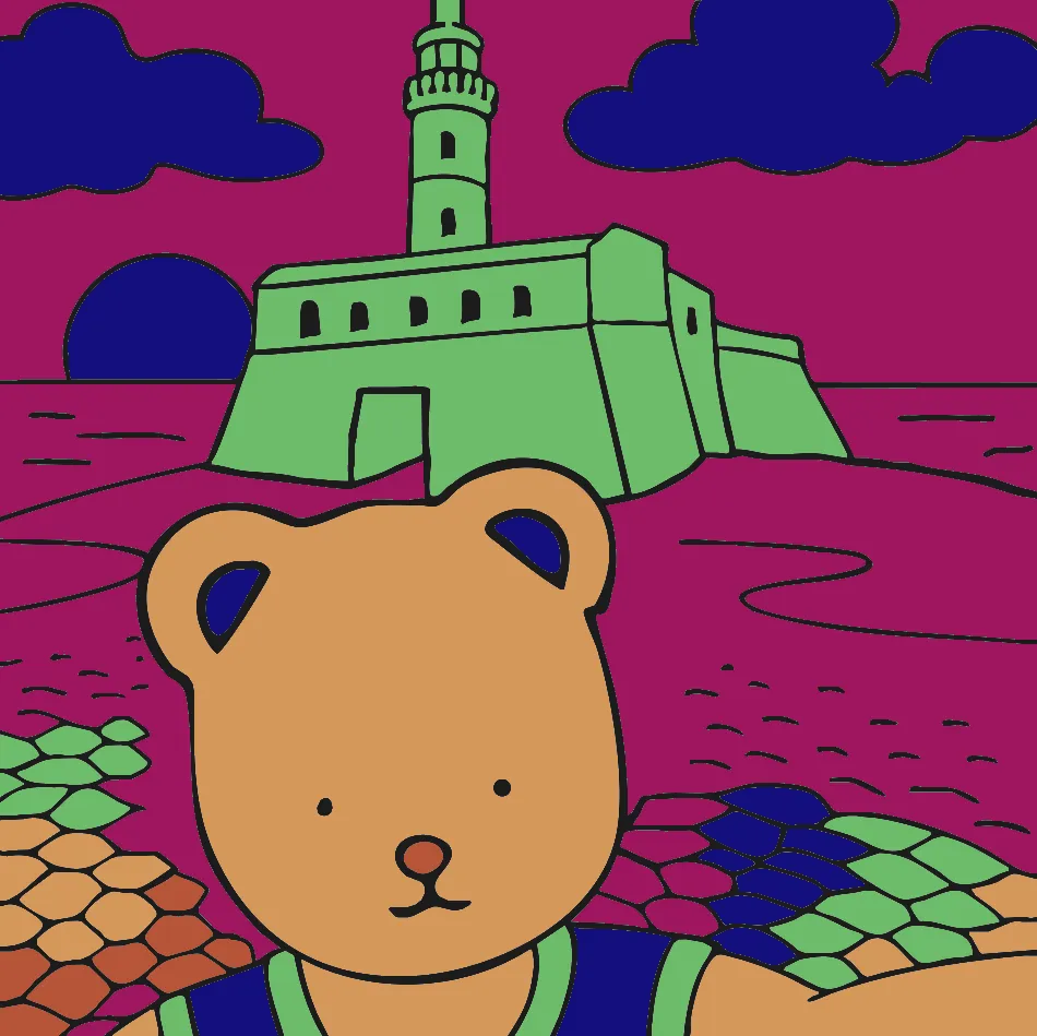 O URSO E SEU FAROL – Desenho Colorido Online para Pintar e Imprimir | Jogo de Colorir Grátis no Mundo dos Jogos - Imagem Destacada