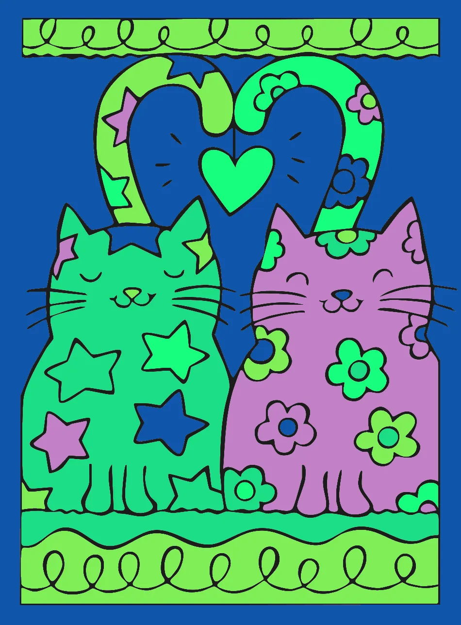 OS GATINHOS JUNINOS – Desenho Colorido Online para Pintar e Imprimir | Jogo de Colorir Grátis no Mundo dos Jogos - Imagem Destacada