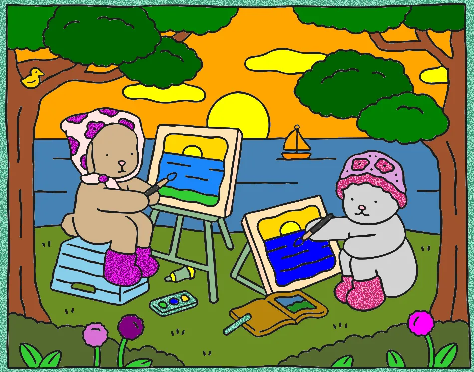 paisagem – Desenho Colorido Online - Imagem Destacada