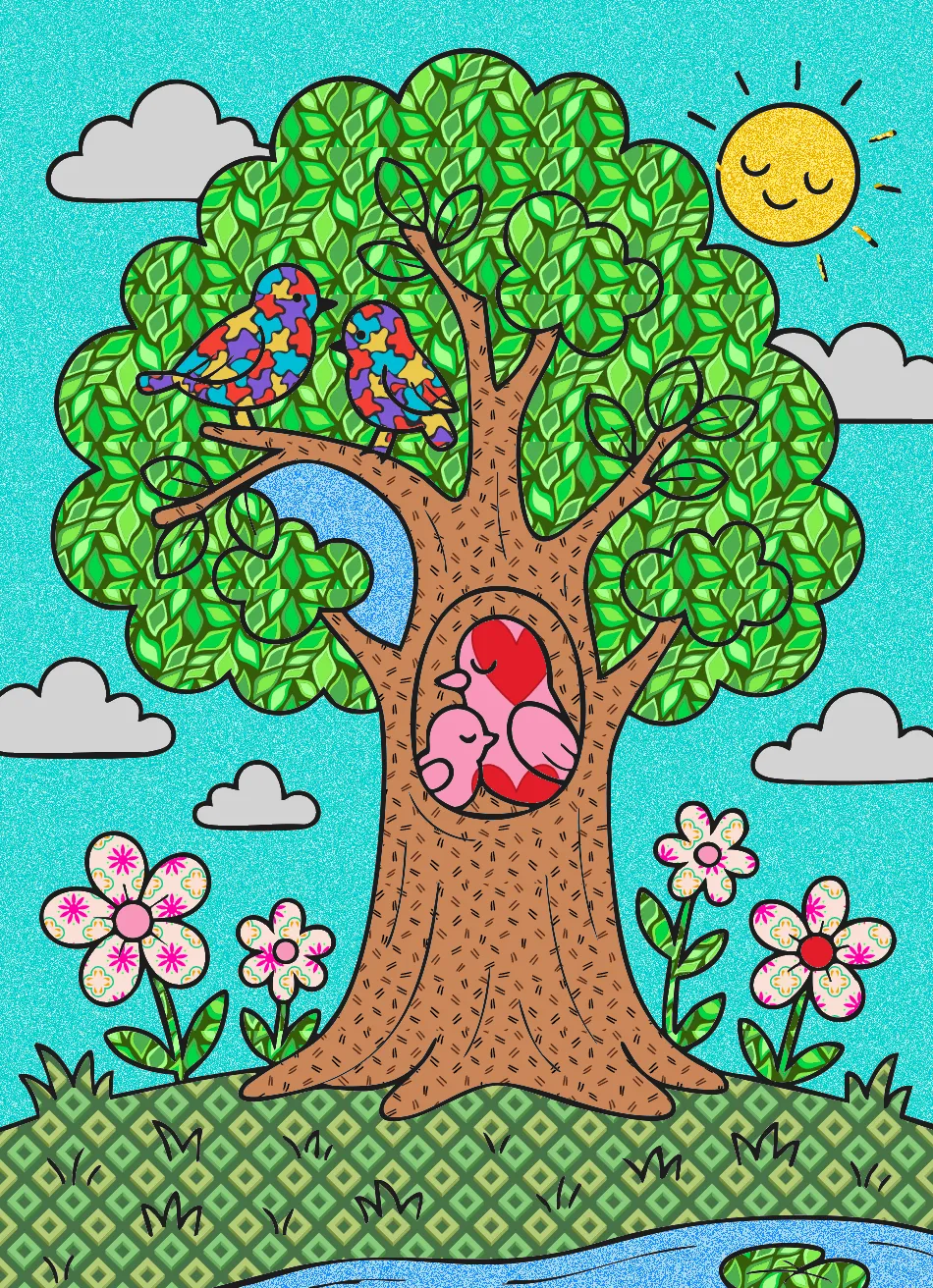 PASSARO DO AMOR – Desenho Colorido Online - Imagem Destacada