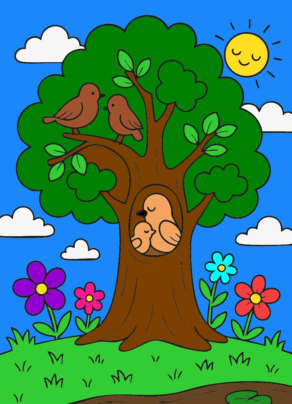 pĂĄssaros – Desenho Colorido Online - Imagem Destacada