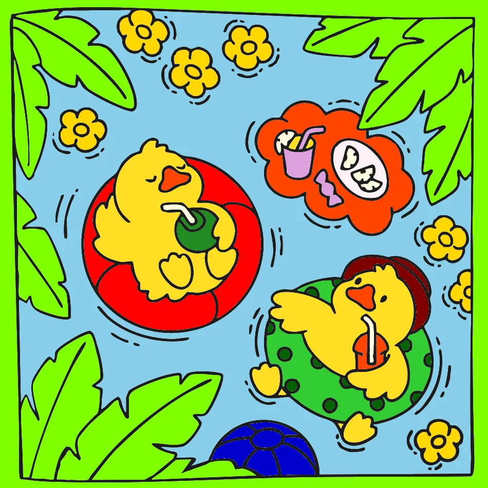 patos fofos – Desenho Colorido Online para Pintar e Imprimir | Jogo de Colorir Grátis no Mundo dos Jogos - Imagem Destacada