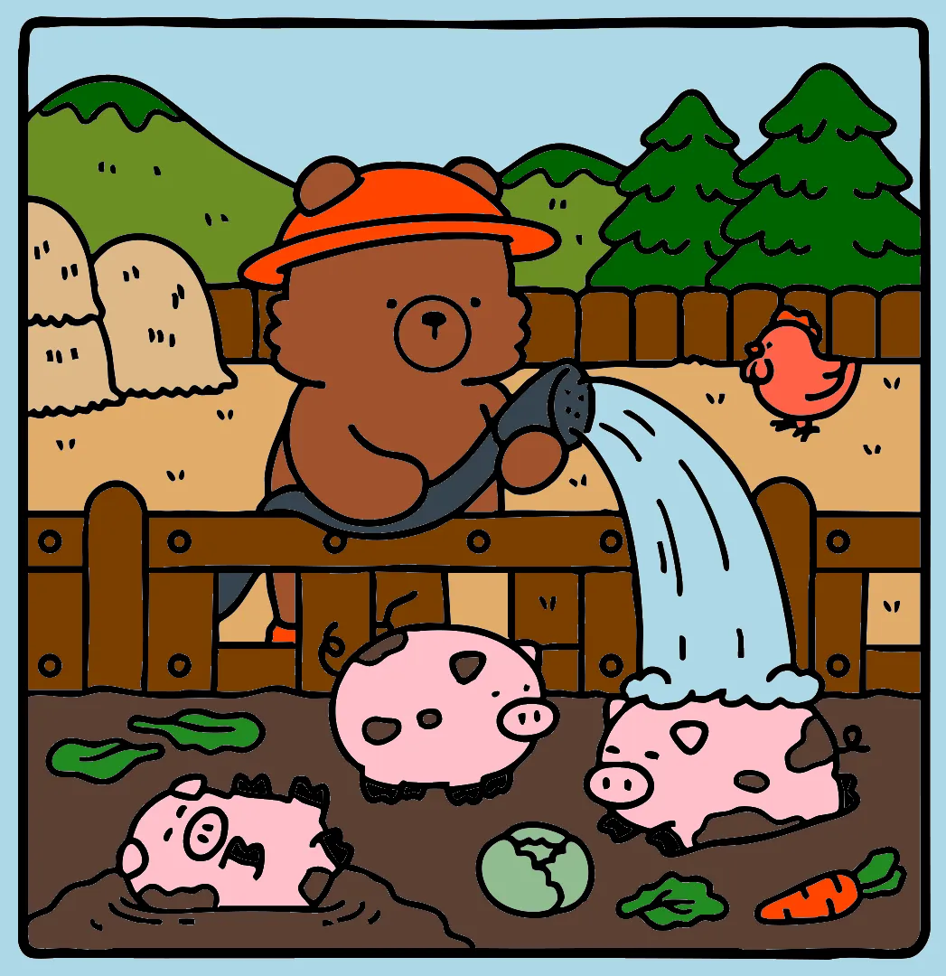 porcos fofos – Desenho Colorido Online para Pintar e Imprimir | Jogo de Colorir Grátis no Mundo dos Jogos - Imagem Destacada