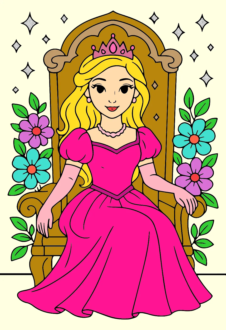 Princesa – Desenho Colorido Online - Imagem Destacada