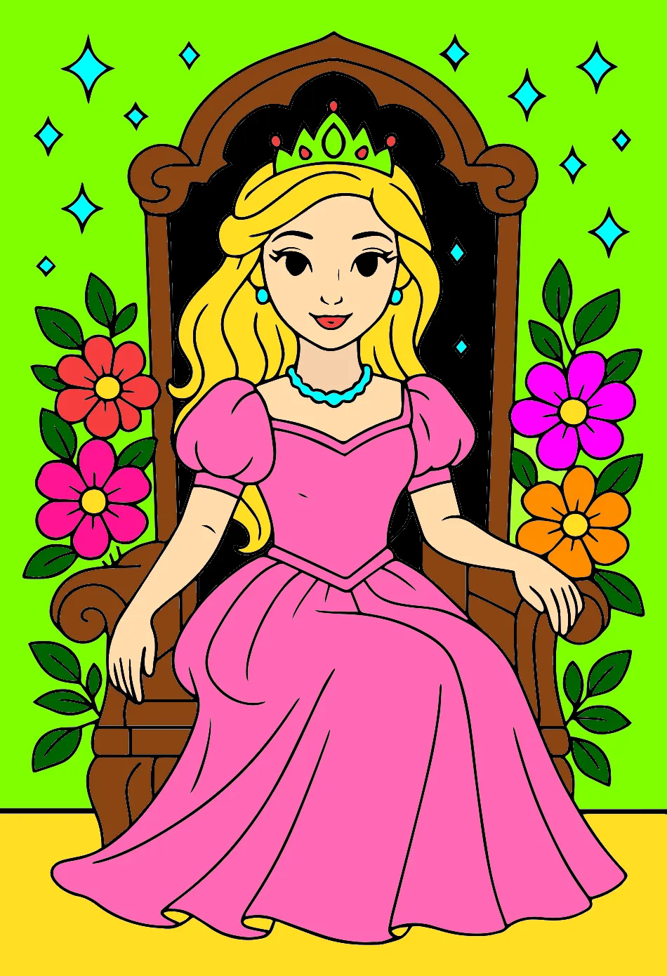 princesa – Desenho Colorido Online - Imagem Destacada
