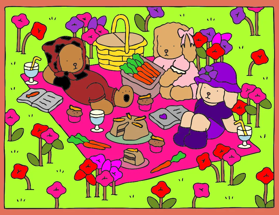 rafa, djully e maria – Desenho Colorido Online para Pintar e Imprimir | Jogo de Colorir Grátis no Mundo dos Jogos - Imagem Destacada