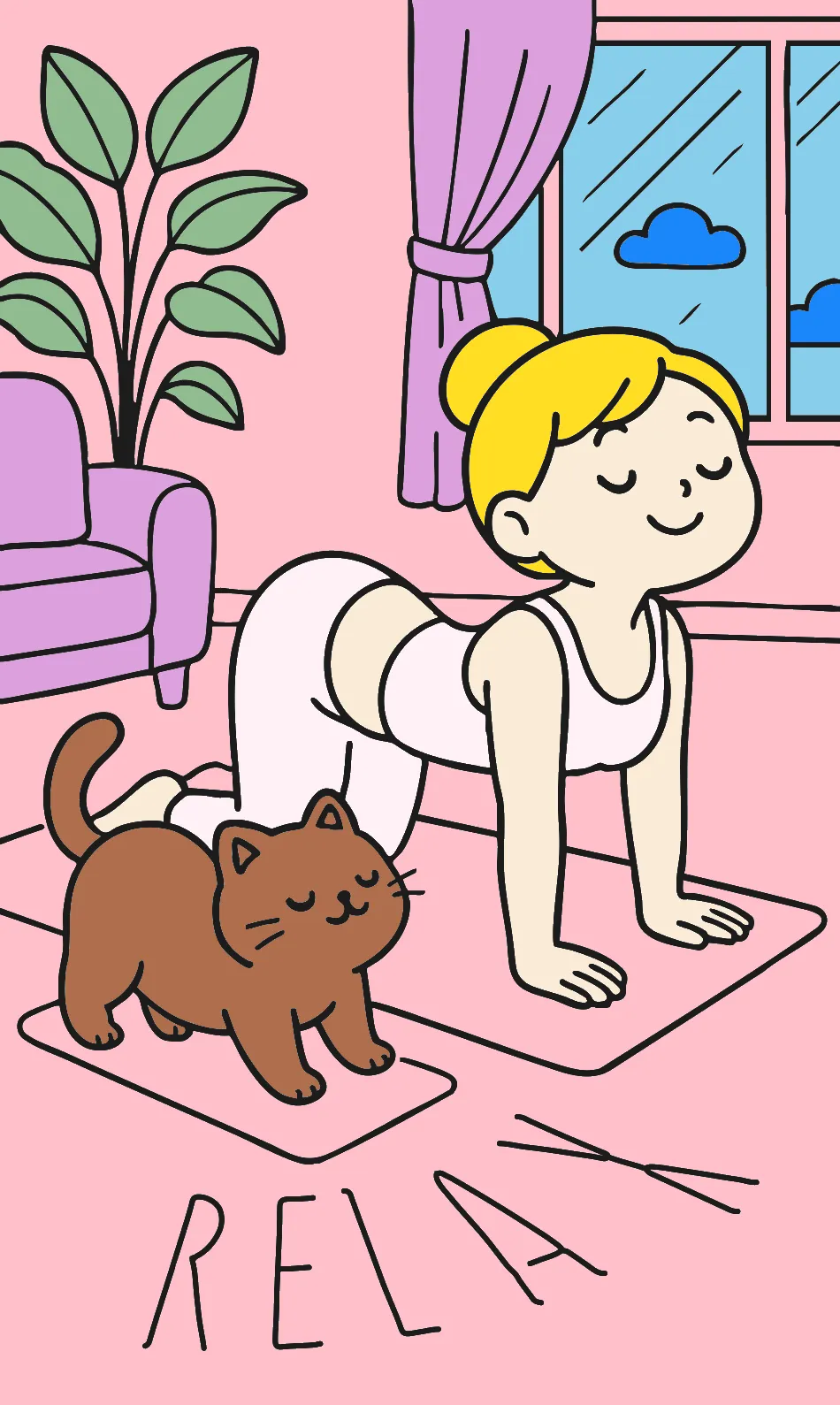 relax – Desenho Colorido Online para Pintar e Imprimir | Jogo de Colorir Grátis no Mundo dos Jogos - Imagem Destacada