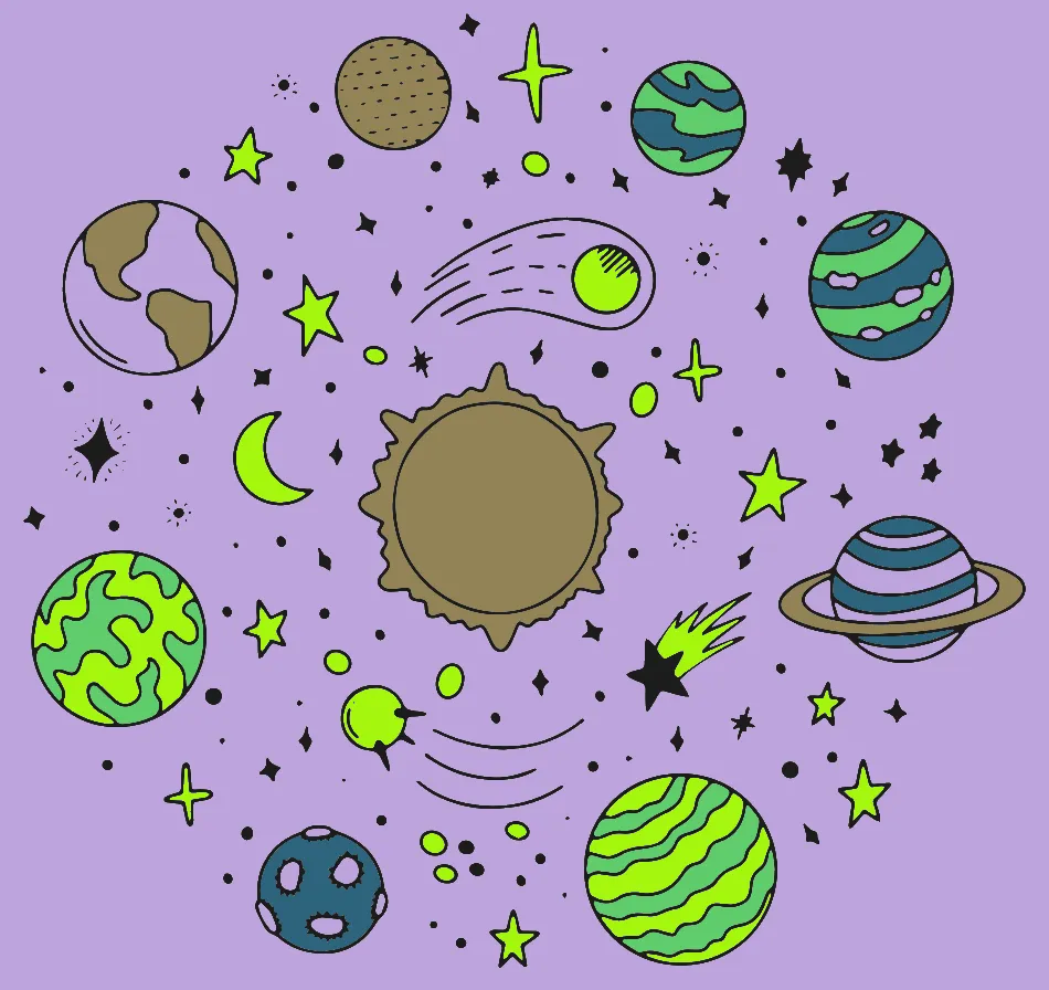 SISTEMA SOLAR E SEUS PLANETAS – Desenho Colorido Online para Pintar e Imprimir | Jogo de Colorir Grátis no Mundo dos Jogos - Imagem Destacada