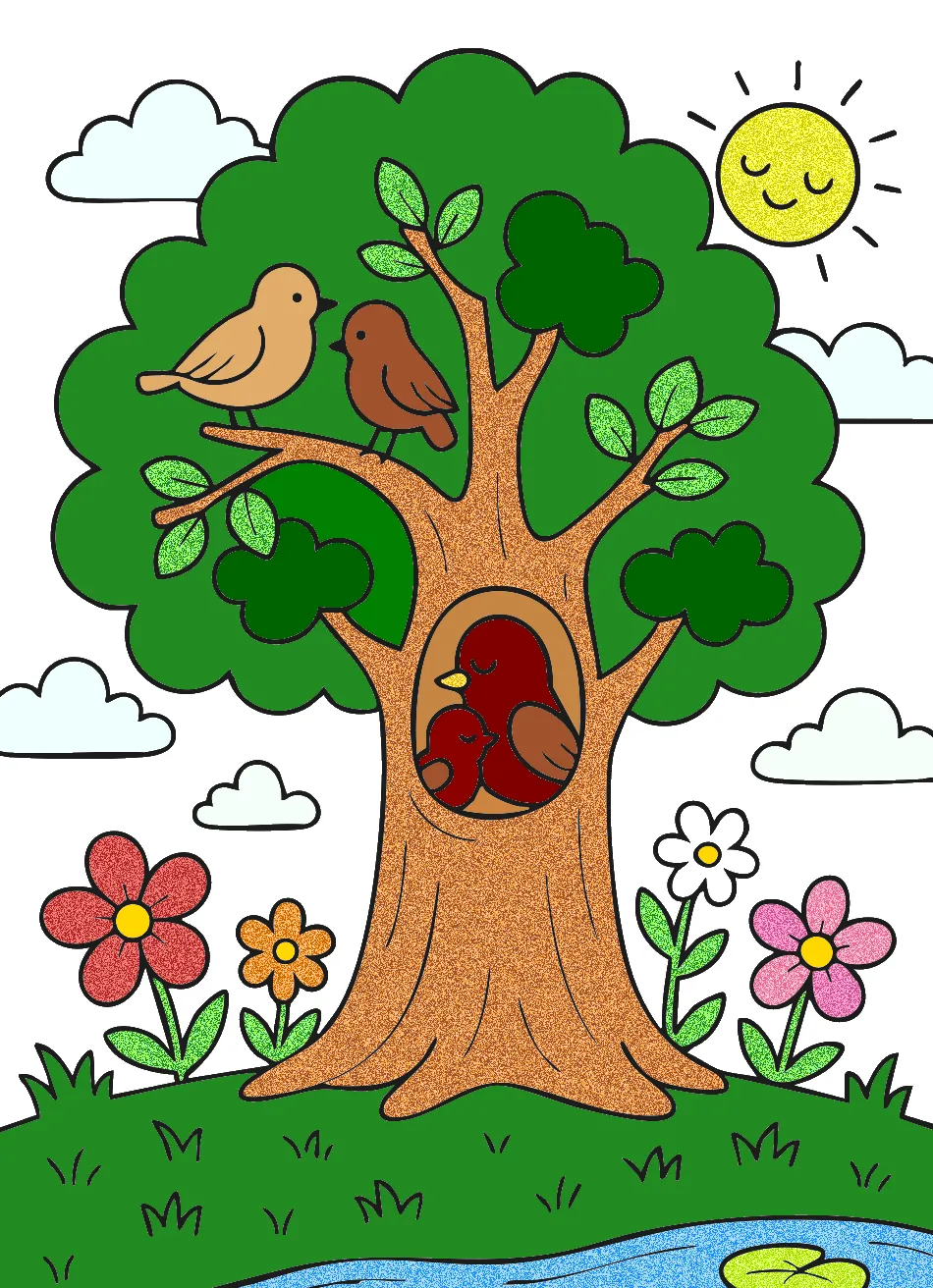 “Sun is shining” – Desenho Colorido Online - Imagem Destacada