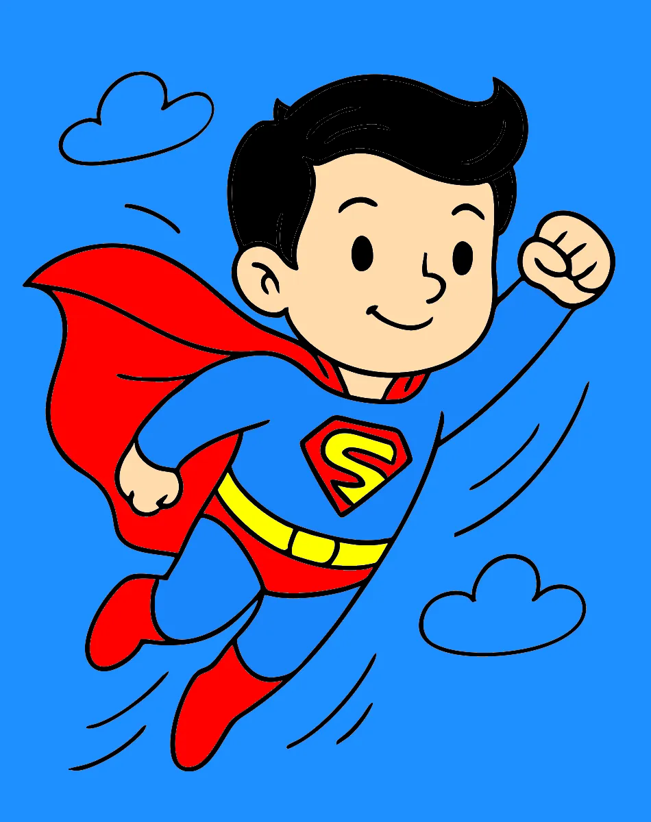 suprmannn – Desenho Colorido Online para Pintar e Imprimir | Jogo de Colorir Grátis no Mundo dos Jogos - Imagem Destacada