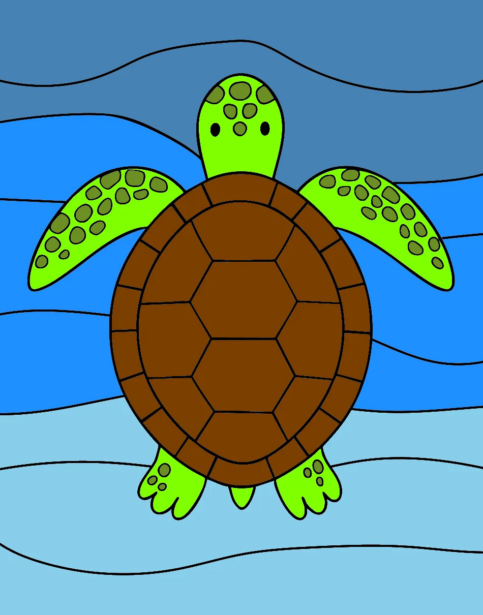 tartaruga colorida bonita – Desenho Colorido Online para Pintar e Imprimir | Jogo de Colorir Grátis no Mundo dos Jogos - Imagem Destacada