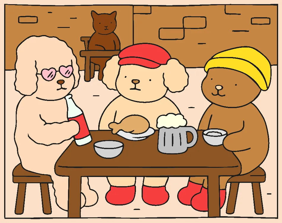 Um dia de buteco – Desenho Colorido Online para Pintar e Imprimir | Jogo de Colorir Grátis no Mundo dos Jogos - Imagem Destacada