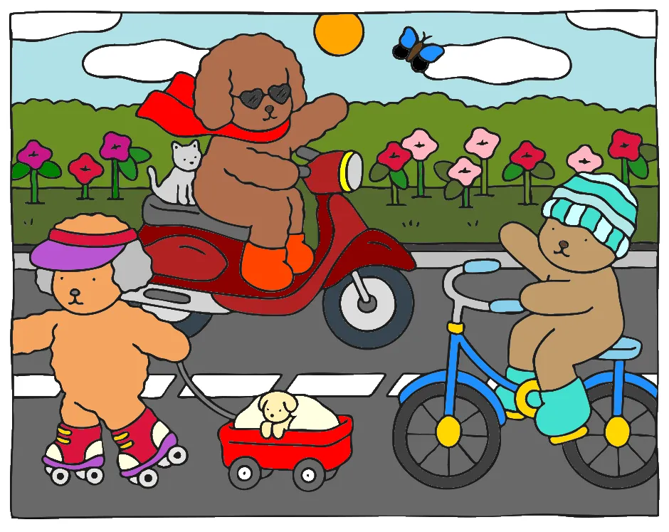 Agradável passeio – Desenho Colorido Online para Pintar e Imprimir | Jogo de Colorir Grátis no Mundo dos Jogos - Imagem Destacada