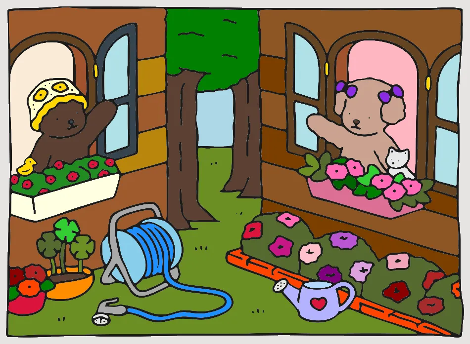 Amado vizinhos – Desenho Colorido Online para Pintar e Imprimir | Jogo de Colorir Grátis no Mundo dos Jogos - Imagem Destacada