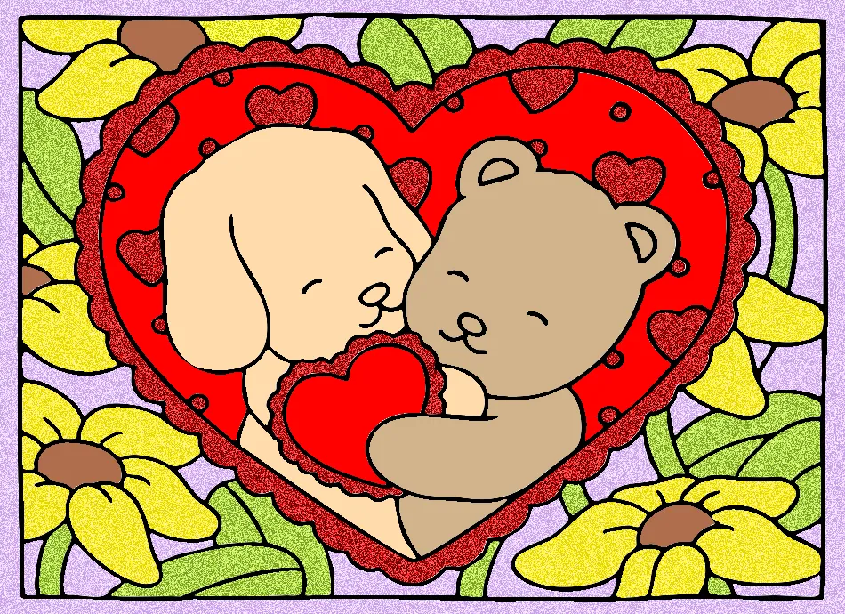 amor coração – Desenho Colorido Online para Pintar e Imprimir | Jogo de Colorir Grátis no Mundo dos Jogos - Imagem Destacada