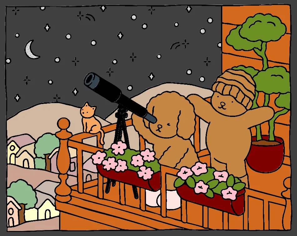 astrologia – Desenho Colorido Online para Pintar e Imprimir | Jogo de Colorir Grátis no Mundo dos Jogos - Imagem Destacada