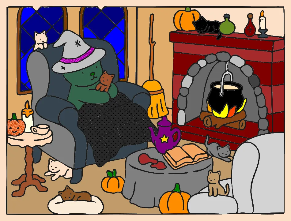 Bruxa – Desenho Colorido Online para Pintar e Imprimir | Jogo de Colorir Grátis no Mundo dos Jogos - Imagem Destacada