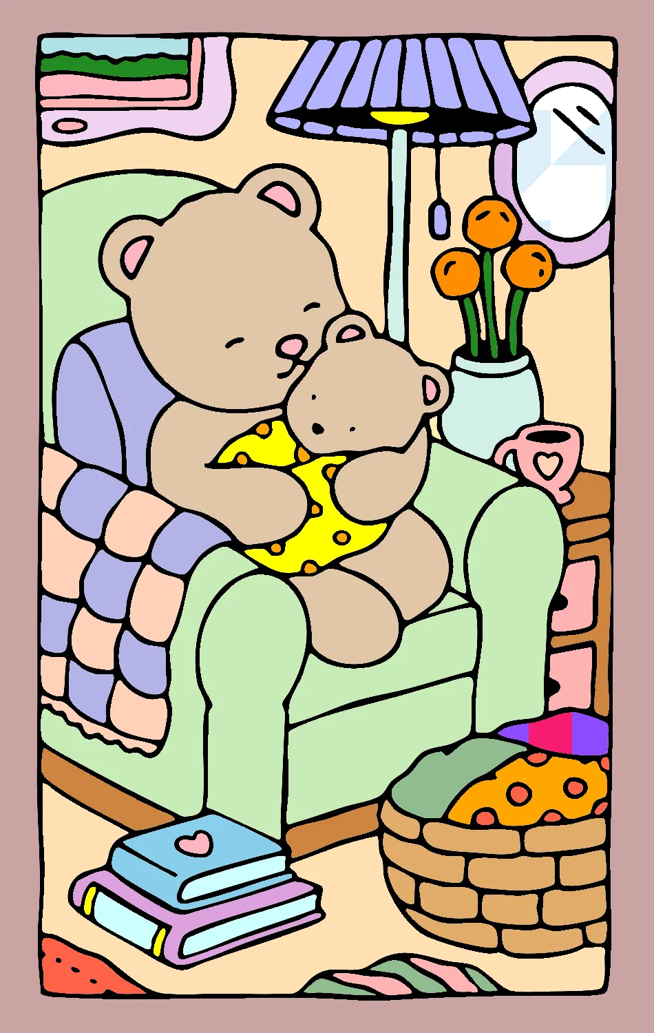 carinho para o bebê – Desenho Colorido Online para Pintar e Imprimir | Jogo de Colorir Grátis no Mundo dos Jogos - Imagem Destacada