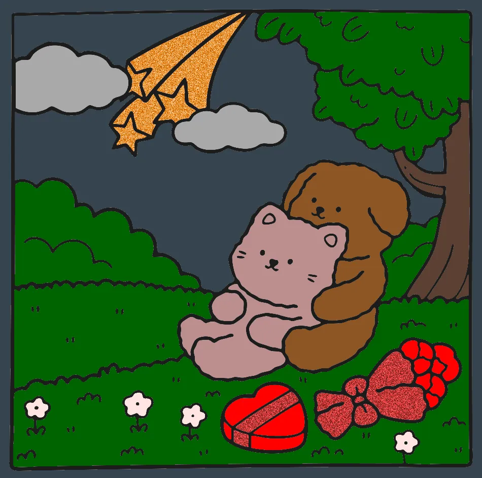 casal fofo – Desenho Colorido Online para Pintar e Imprimir | Jogo de Colorir Grátis no Mundo dos Jogos - Imagem Destacada