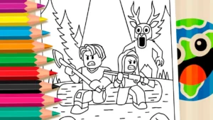 Desenho para colorir Desenho de 99 Noites na Floresta Roblox - Imprimir PDF Grátis ou Pintar Online!