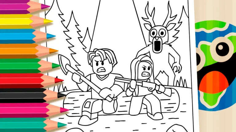 Desenho para colorir Desenho de 99 Noites na Floresta Roblox - Imprimir PDF Grátis ou Pintar Online!
