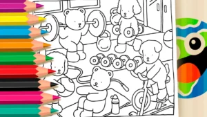 Desenho para colorir Desenho para Colorir Bobbie Goods Academia - Pinte no Site ou Imprimir Grátis!