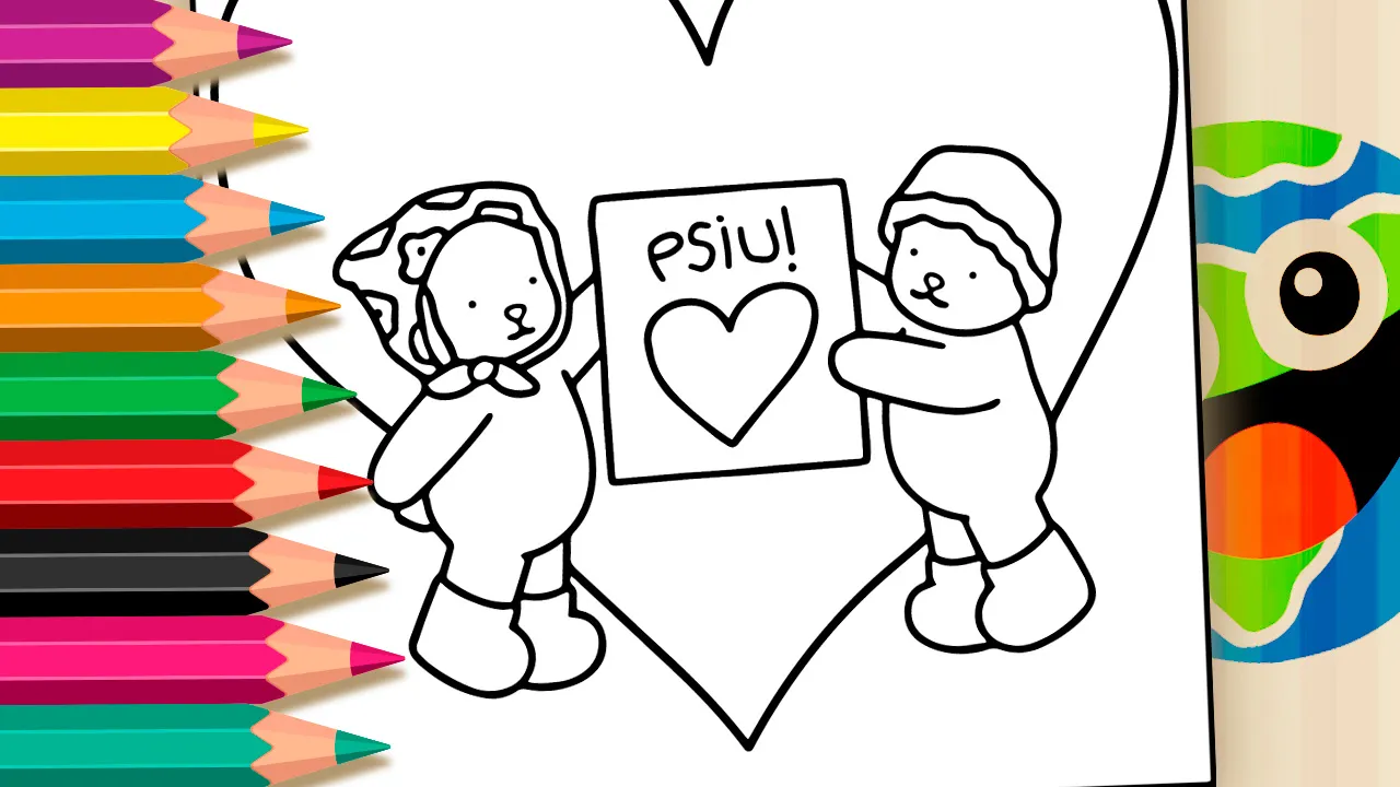 Desenho para Colorir Bobbie Goods Psiu Te Amo – Pinte no Site ou Imprimir Grátis!