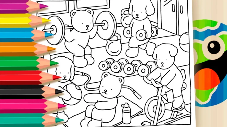 Desenho para colorir Desenho para Colorir Desenho Kawaii Academia - Pinte no Site ou Imprimir Grátis!