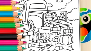 Desenho para colorir Desenho para Colorir Caminhão de Comidas Desenho Kawaii - Pinte no Site ou Imprimir Grátis!