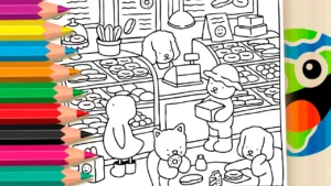 Desenho para colorir Desenho para Colorir Desenho Kawaii Doceria - Pinte no Site ou Imprimir Grátis!